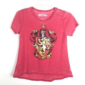 Harry Potter Red Gold Gryffindor Burnout Shirt Top